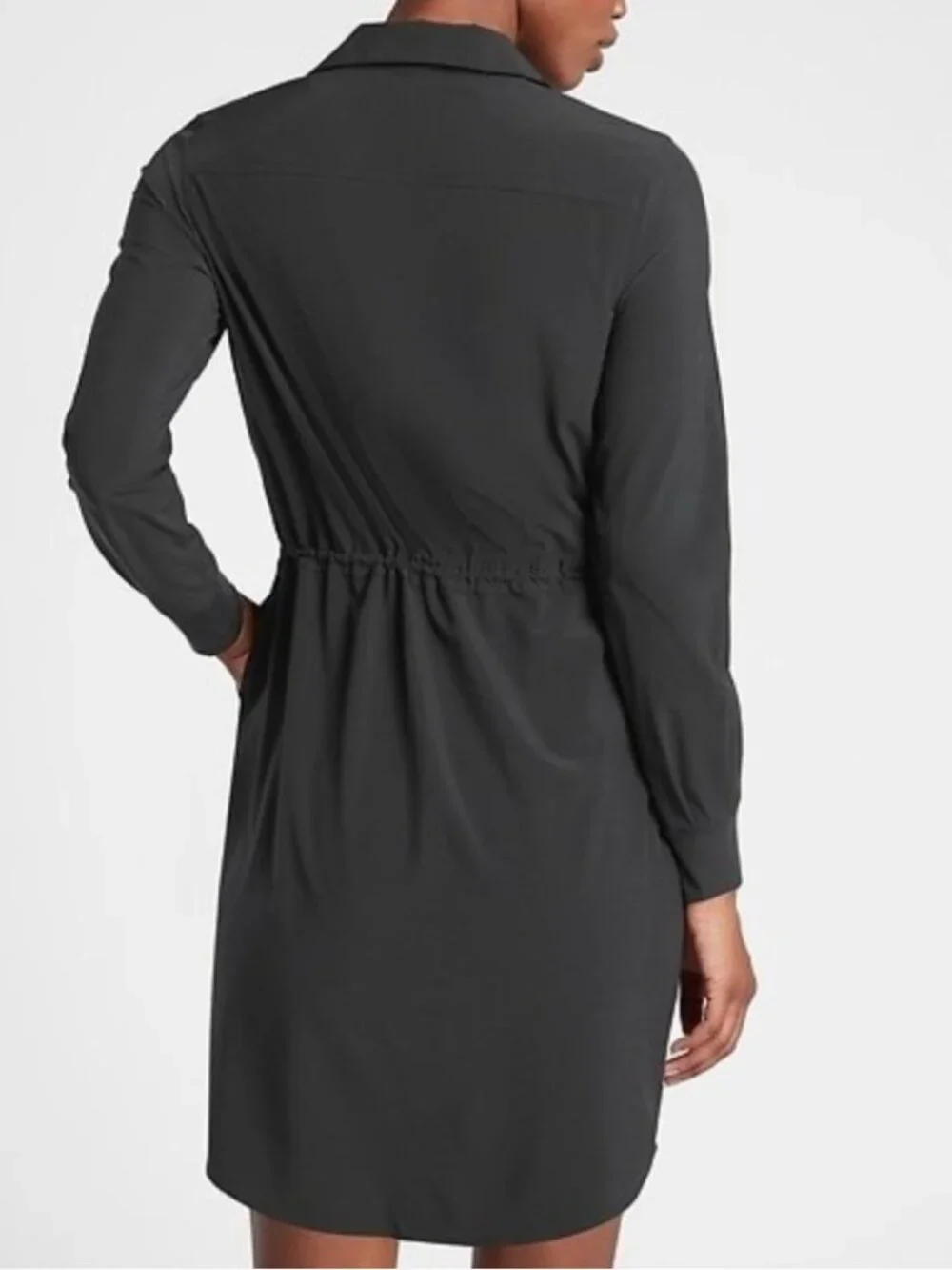 Athleta Zuma Shirt Dress Womens Black Size L $129 - Picture 2 of 2